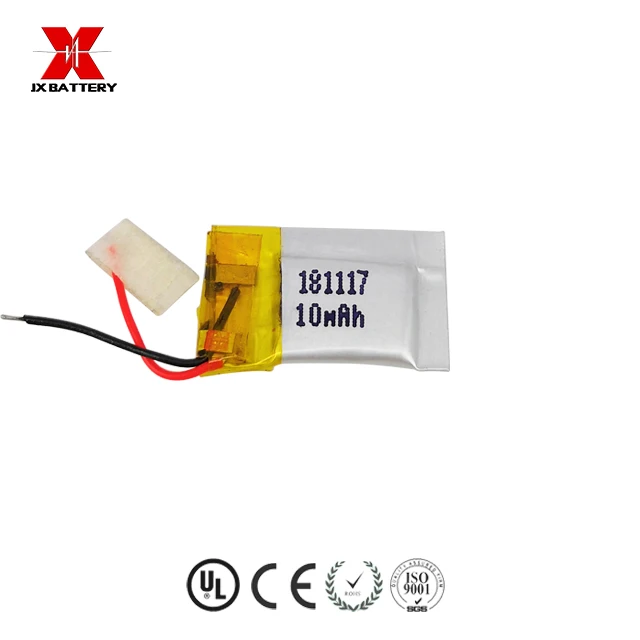 minimum capacity 10mah battery smallest rechargeable lithium lipo battery 181117 3.7V battery