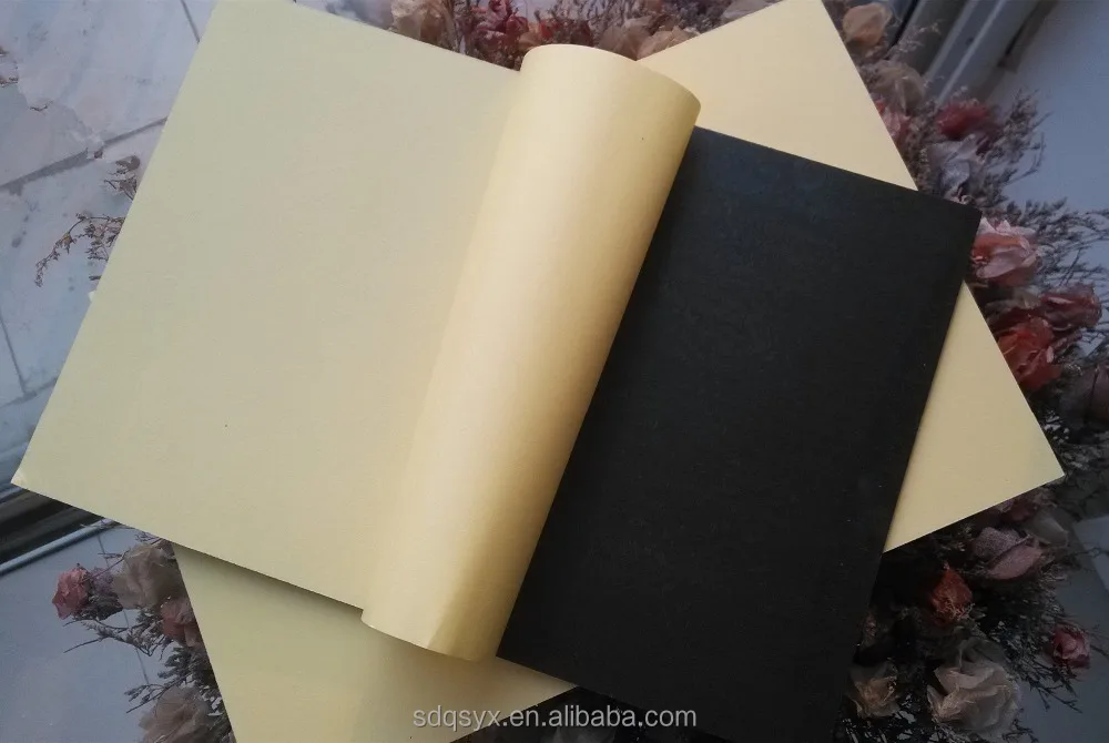 0.3-0.8mm white/black rigid PVC sheet for photo album with adhesive glue