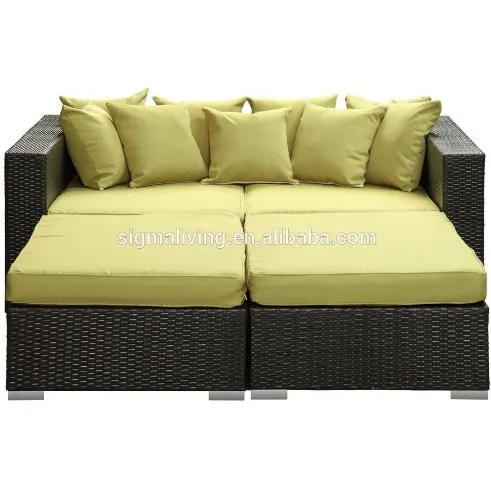 Hot sale Widely Used Modern Poolside double rattan outdoor daybed