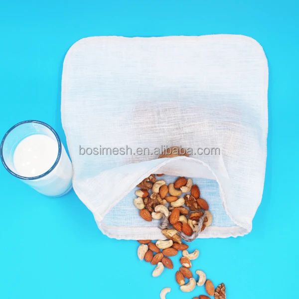 
Bosi Natural Hemp Nut milk mesh bag / nut milk filter bag / nut milk bag 