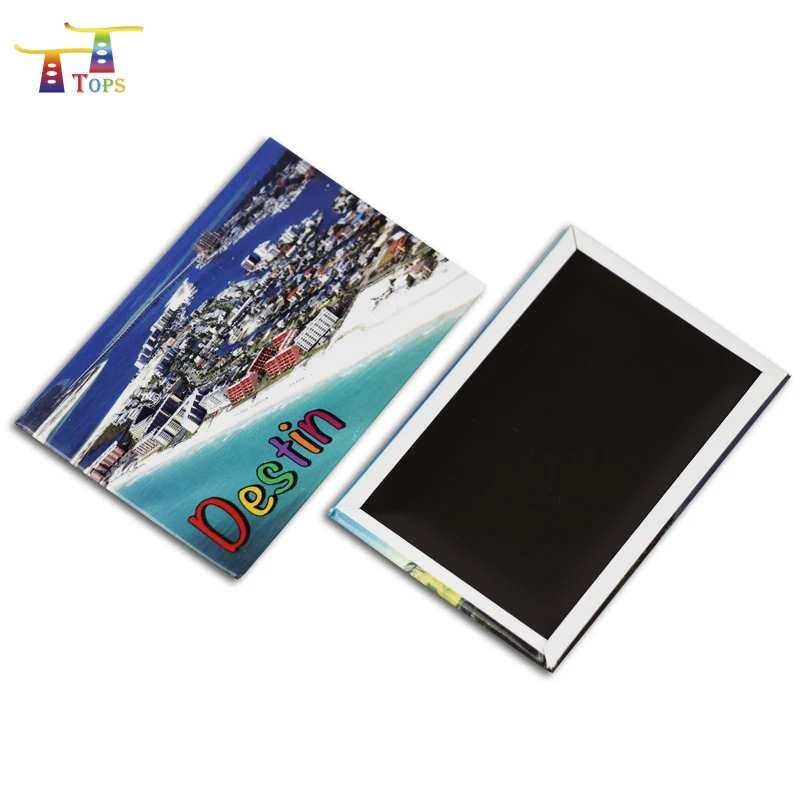 Wholesale 115*40mm Design Tourist Wedding Gifts Guests Metal Crystal Souvenir Magnetic 3d Refrigerator Custom Souvenirs Custom Fridge Magnet