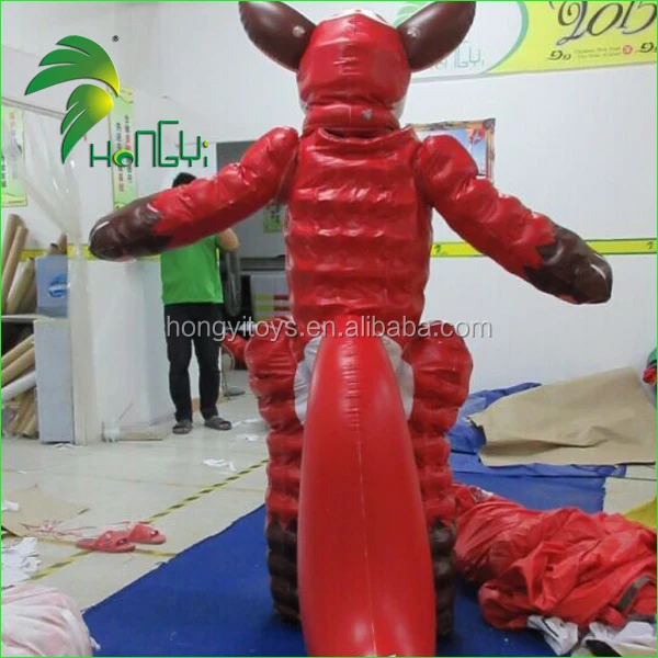 Latest Amazing Funny Moving Lovely PVC Inflatable Fox Double Layer Suit Costume