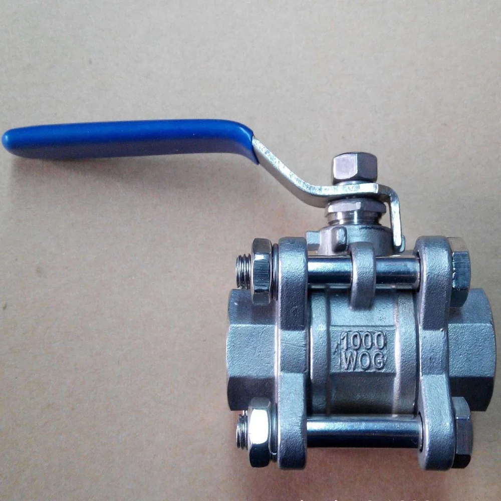 3 pc body stainless steel ball valve
