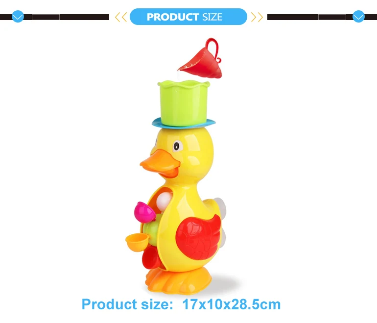 Baby bathtub toys waterfall toy plastic bath duck