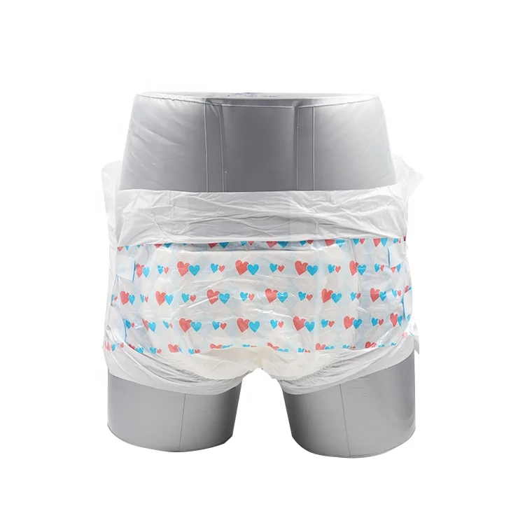 Китайский поставщик Oem M/L/Xl/XXL 4 размера Взрослые водонепроницаемые подгузники с язычками