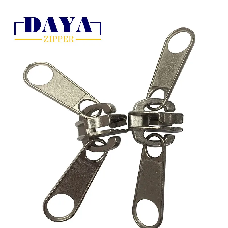 Non-lock no.5/no.7 nickel/black da puller zipper  slider for tent