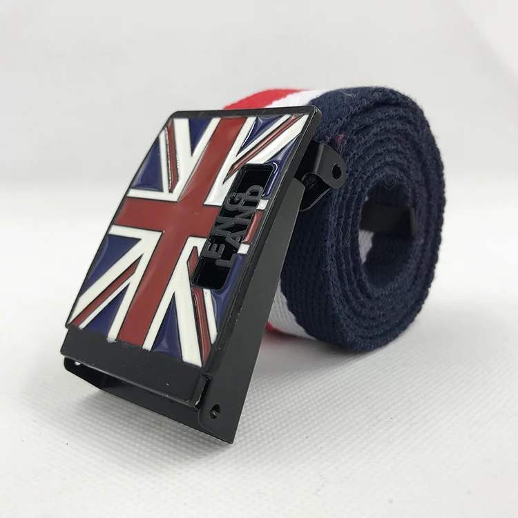 Оптовая продажа мужские тканевые ремни с автоматической пряжкой