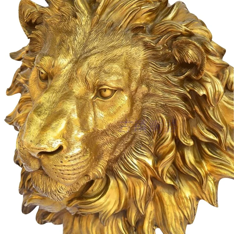 Casting wall mounted brass lion head metal for sale
