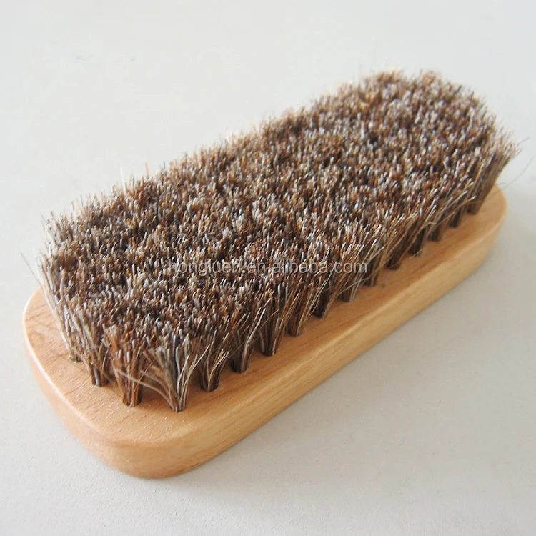 
Factory Supply Custom Logo Pig Hair Plastic Wire Shoe Cleaning Wooden Brush 