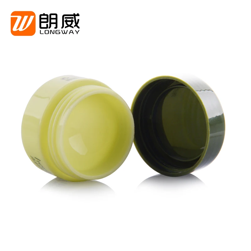 luxury round wide mouth dark green lush plastic cream jar with lid 100ml 100g for cosmetic lip balm container