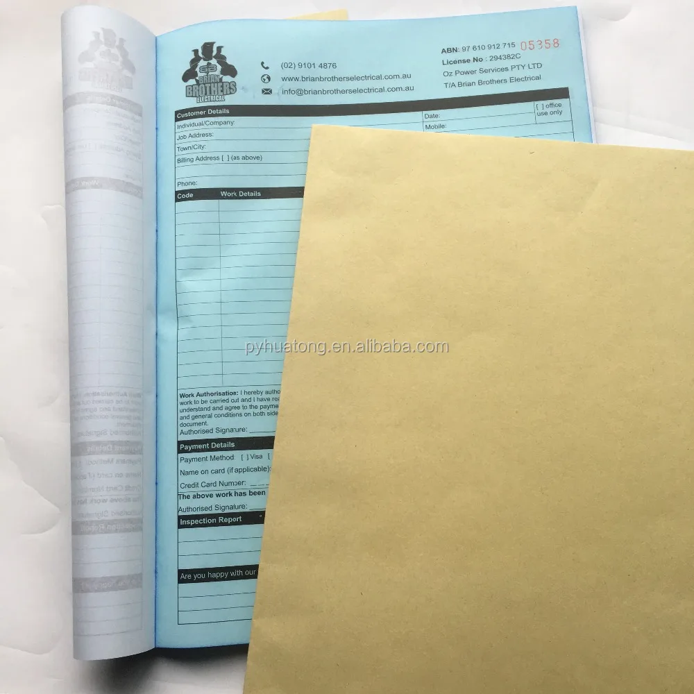 Записная книжка и квитанция NCR