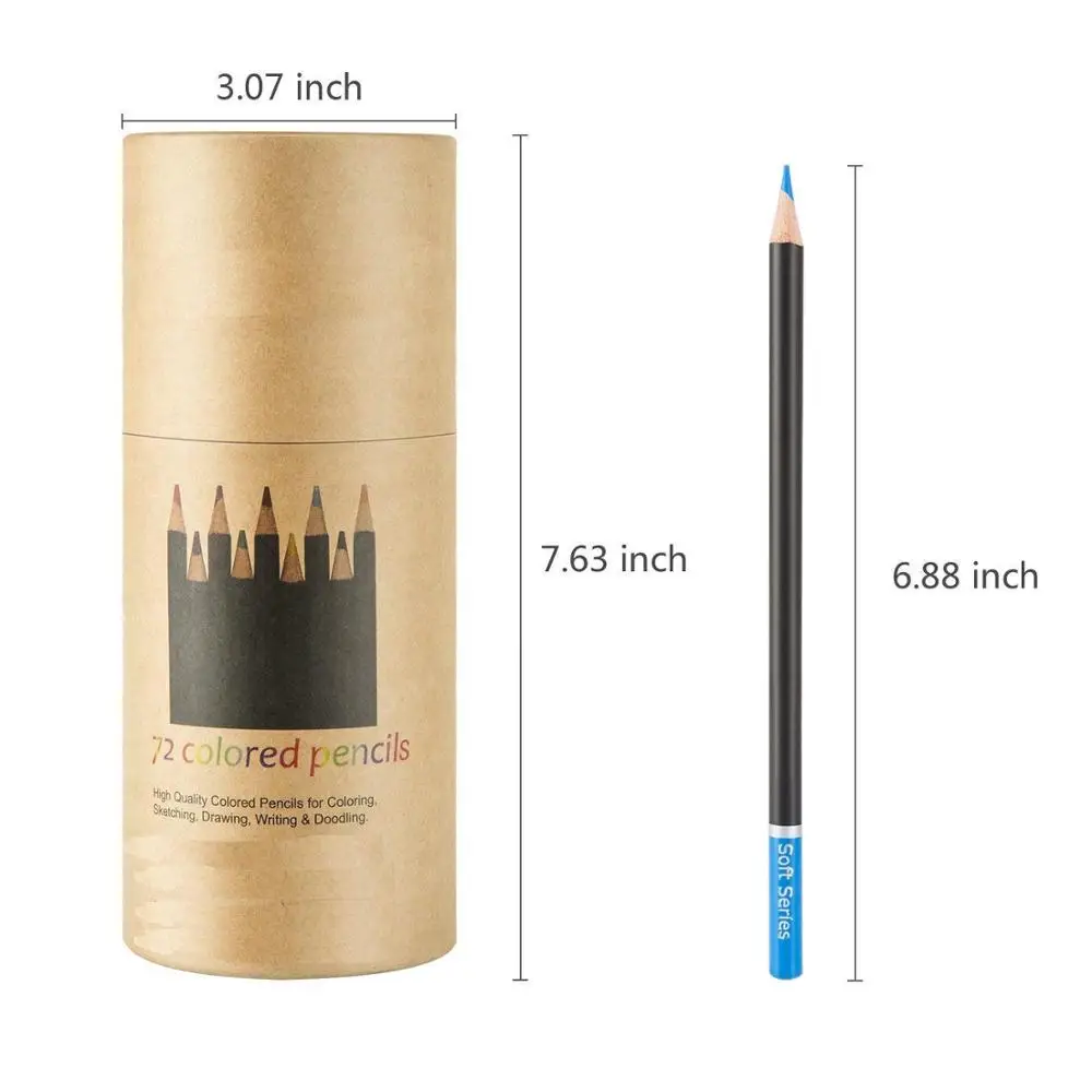 Art Colored Drawing Pencils with Pencil Holder