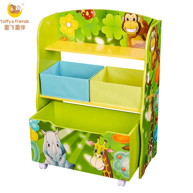 Детский Органайзер Toffy & Friends Jungle Deluxe на 2 полки с ящиком для хранения и 2 корзинами
