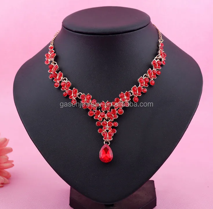 Free customize silver Artilady wedding dinner crystal necklace earring ring sets of gold luxury jewelry for women