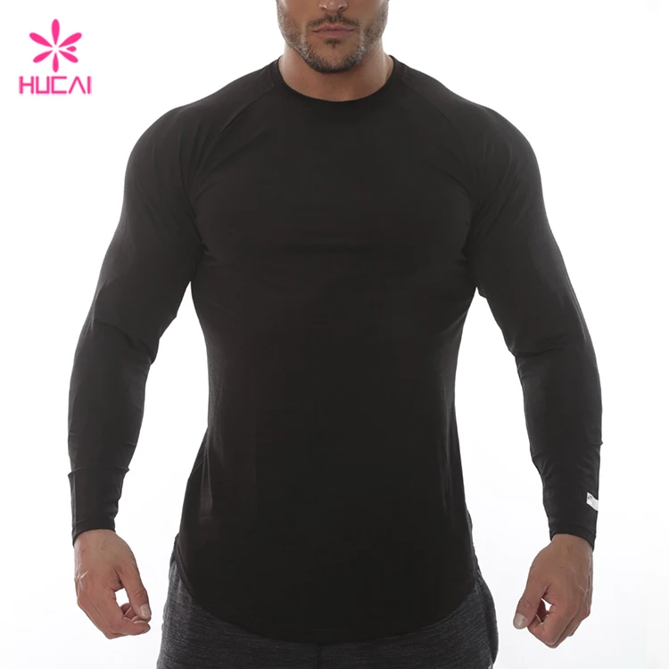 Dongguan Hucai Sportswear High Quality Fitness Wear Custom Mens Shirt