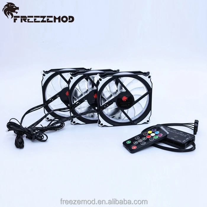 12V DC 120mm PC cooler LED computer fan RGB rainbow fan. FAN-QC