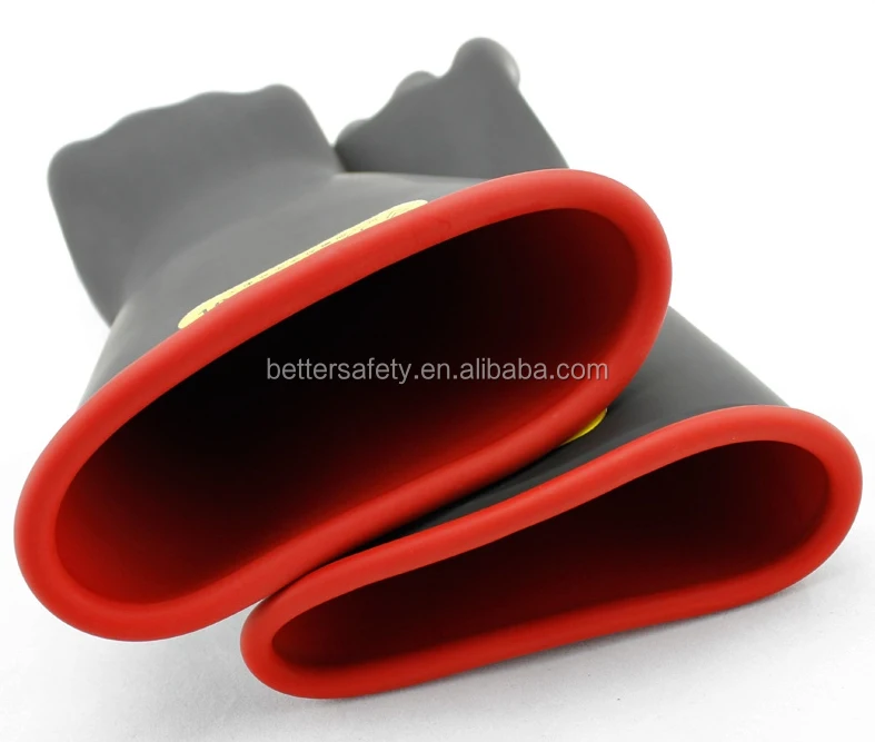 Natural Latex Gloves High Voltage 20KV Class 2 Insulation Electrical Gloves Electrical Insulating Work Gloves