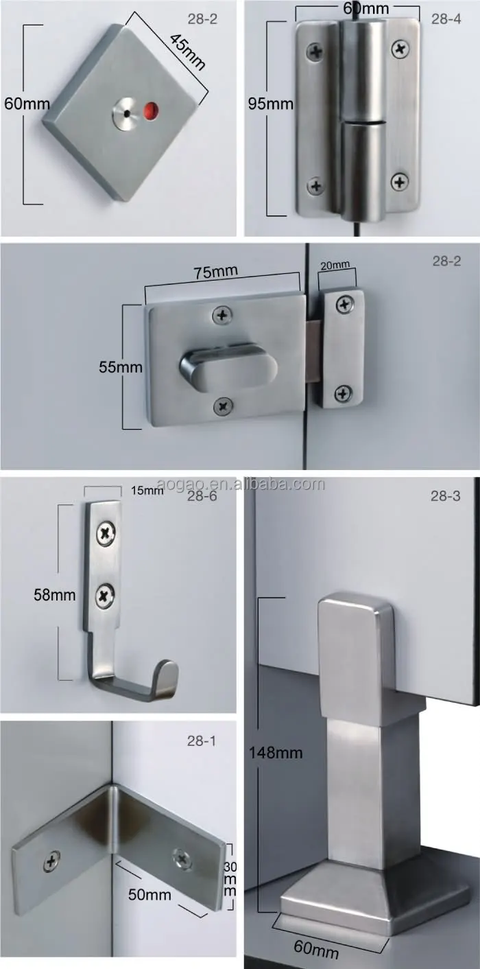 
Aogao 28 series compact hpl restroom stall dividers 
