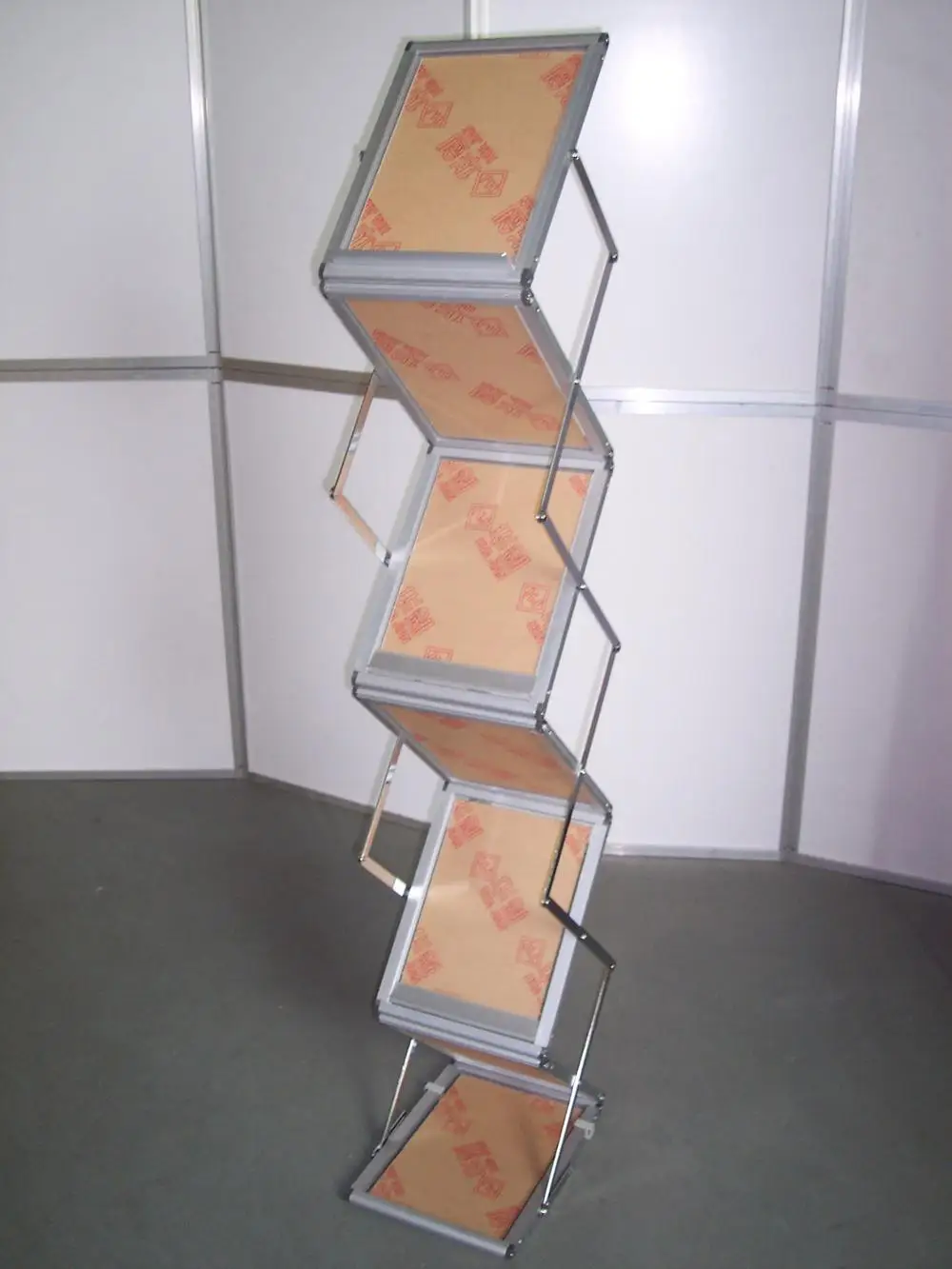 A3/A4 aluminum foldable literature display stands, catalogue shelf, brochure holder magazine rack