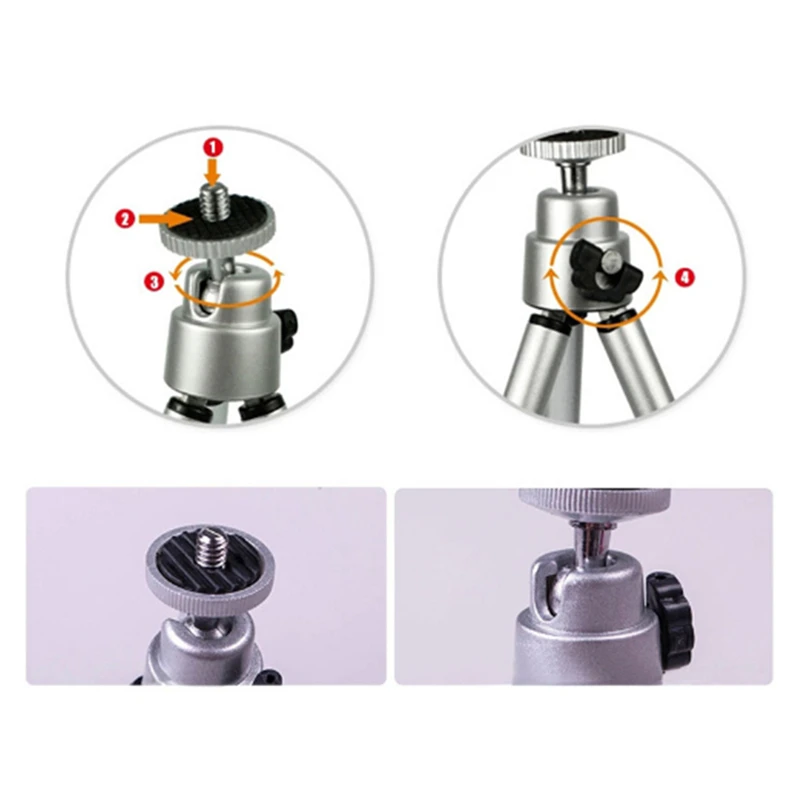 Alloy Mini Flexible Tripod 2 Section Stand Holder for Projector Camera Aluminum Desktop Tripod for xiaomi Mobile Phone