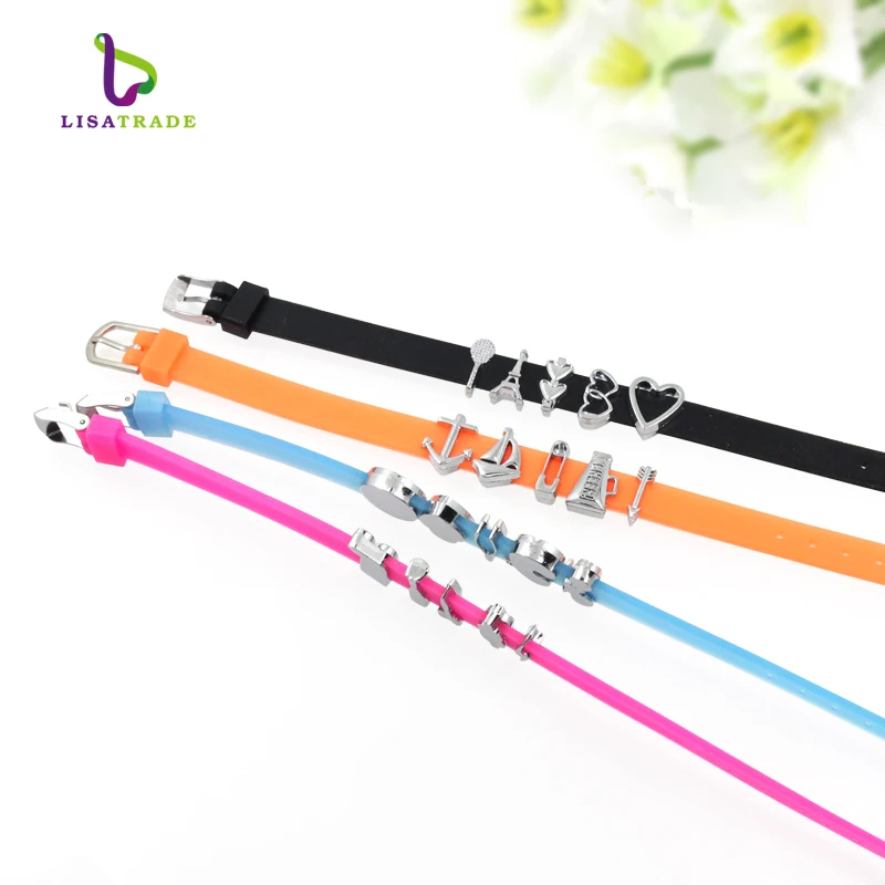 Wholesale Alloy 8mm slider charms For 8mm DIY Charm Jewelry Making