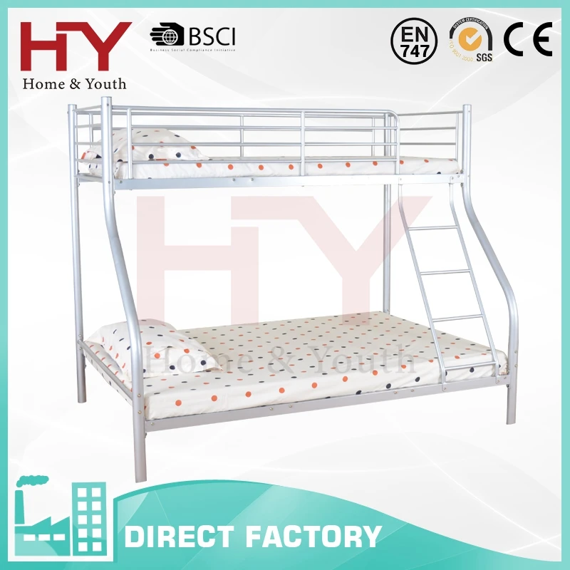 heavy duty steel Twin over Twin Classic kids Metal Bunk Bed with Dual Ladders