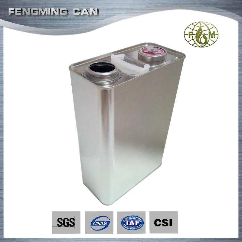 3liter metal material plain jerry tin can for engine oil packaging
