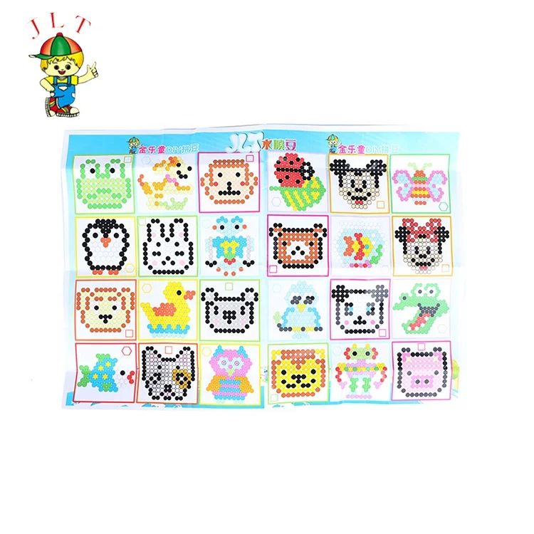 Diy Cartoon Animal Sex Plastic Fuse Beads Kit Chain Animal Intelligent Toys Beads Set Kids for Children