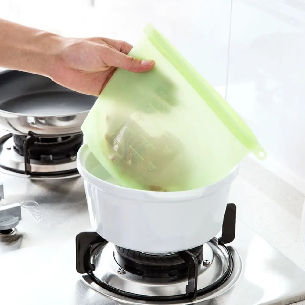 Insulated Plastic Lunch Bag Baggies for Sandwich Food Grade Silicone Bag for Food Storage