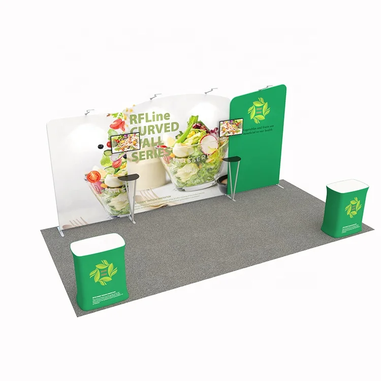 Simple Installation 2022 International Standard Modular Tension Fabric Aluminium Trade Show Booth Exhibition Stand