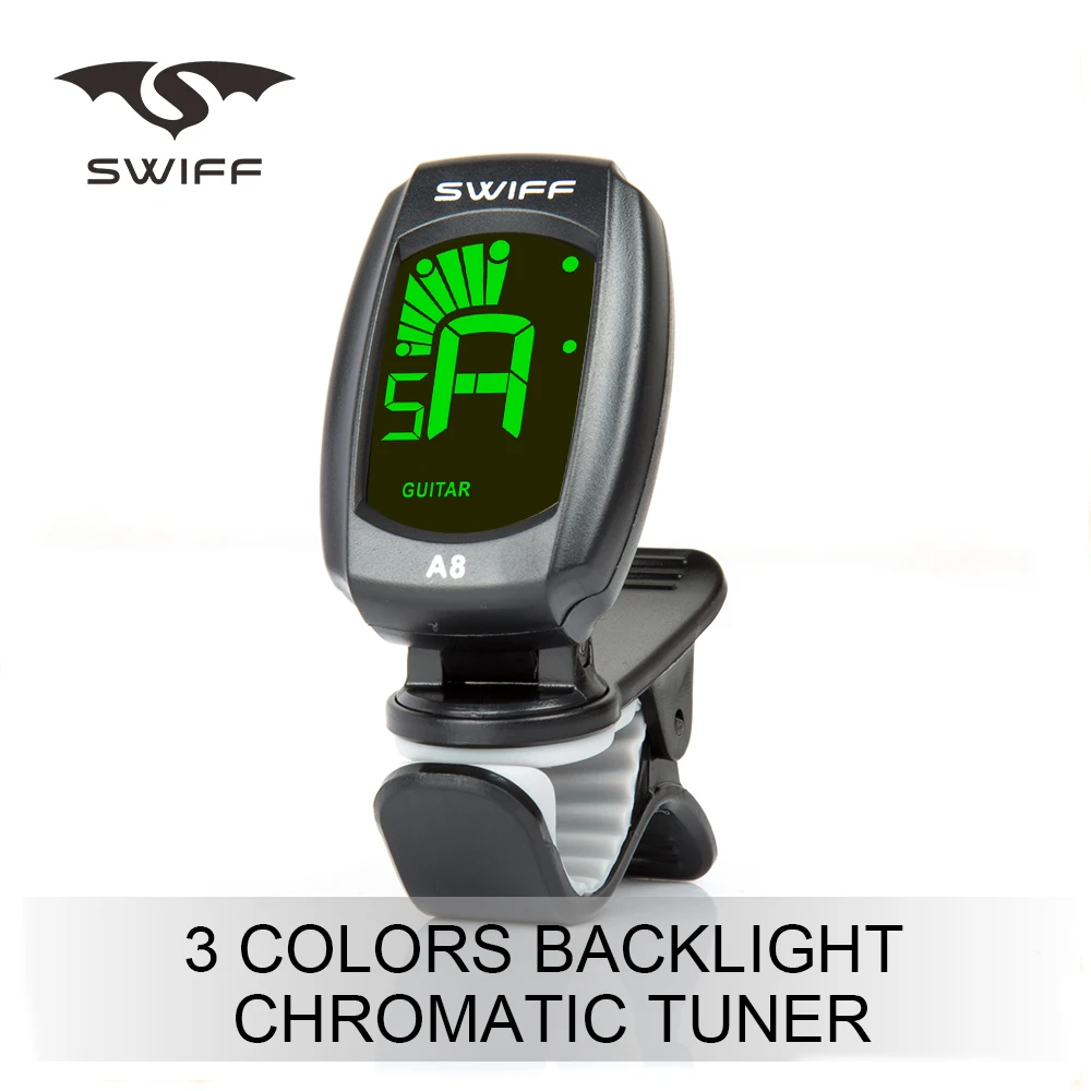 Most accurate A8  color blacklight simple clip on tuner acoustic guitar tuner sale