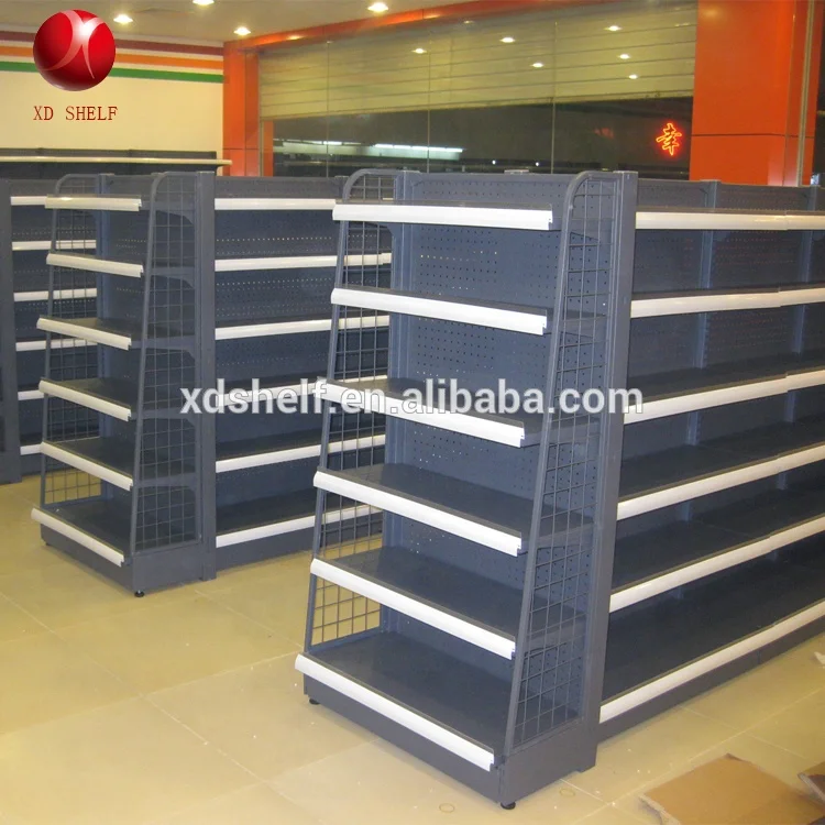Grocery Store Shelving Metal Display Shelf For Car Gas station