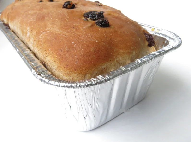 Aluminum Foil Disposable Box Takeout Packing Pan Baking Tray 255 mm Catering Household Container