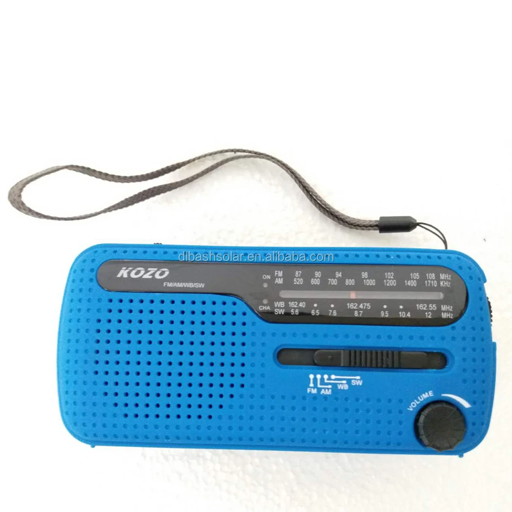 China manufacture green and blue color SW1/SW2 Solar powered world receiving WB NOAA Radio