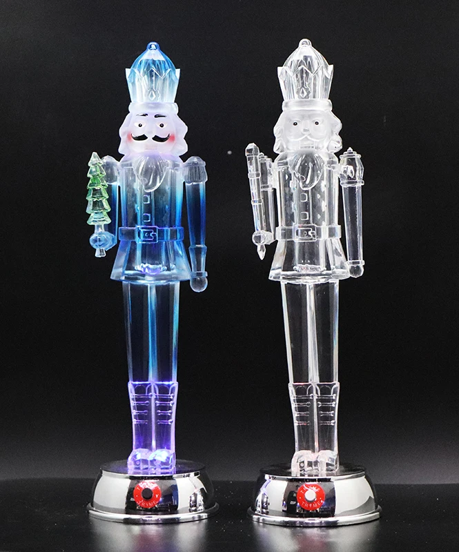 2020 Hott sale Acrylic plastic LED soldier dining table decorated with majestic soldiers holding different weapons