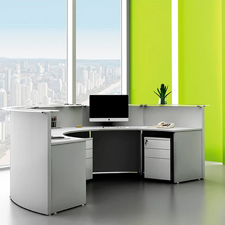 Customized Round Reception Desk Counters Simple Round Reception Desk