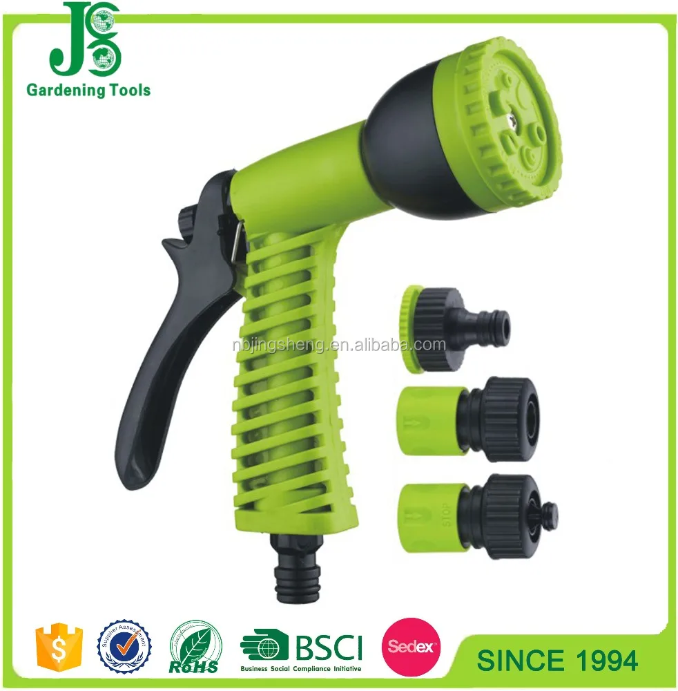 JS-9369A Soft Grip Feature and Nozzles Garden Water Gun set