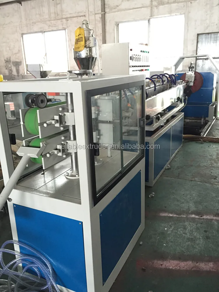 Best price steel wire reinforced spiral pvc hose pipe extrusion making machine