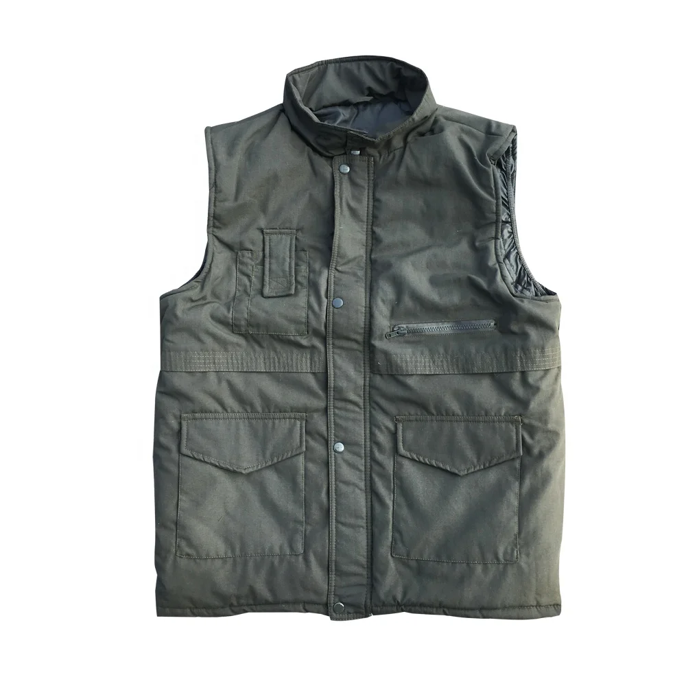 New cheap workwear wear-resisting waistcoat casual clothing working vest uniform men sleeveless winter jacket