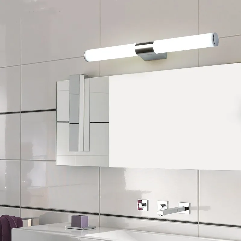 Simple design color-changing acrylic led bathroom mirror light
