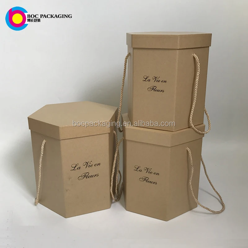 
no minimum hexagon flower hat boxes 