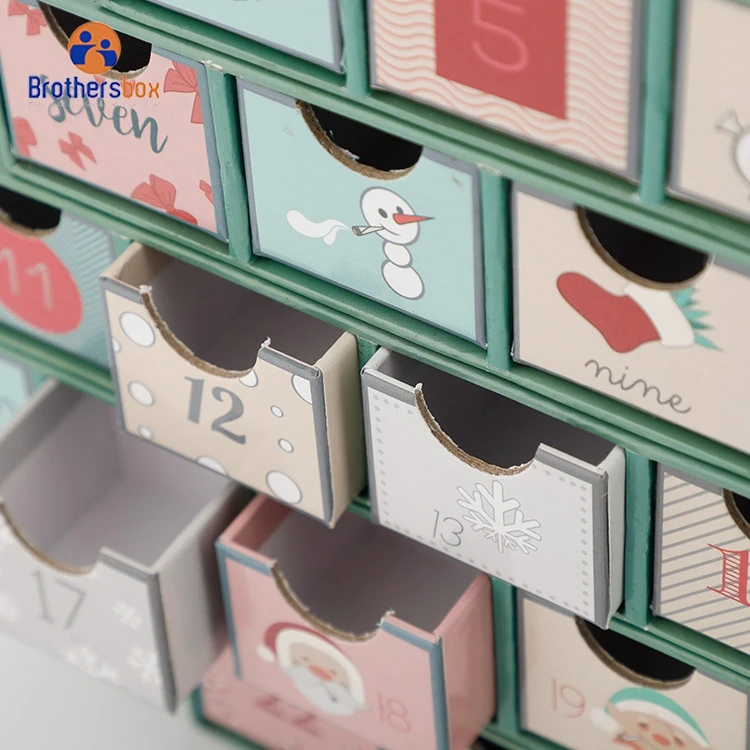 Handmade christmas tree Shaped candy gift box Christmas Advent Calendar Box