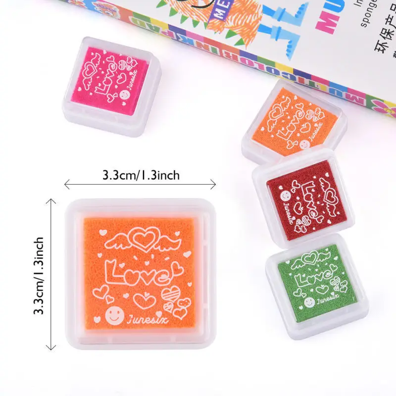 24 Colors DIY Washable Kids Foam Ink Stamp Pad Set Inkpad Fingerprint Pigment ink pad