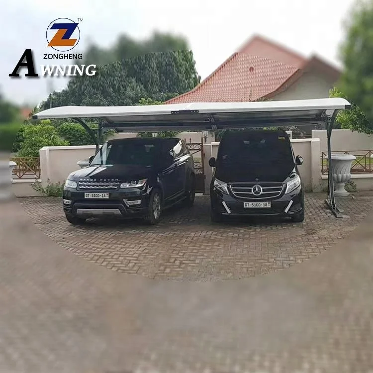 Wind resistant sun shade modern cantilever mobile aluminum carport