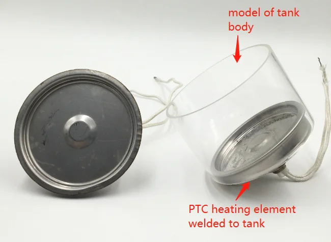 
Water dispenser hot tank with PTC immersed heating element 