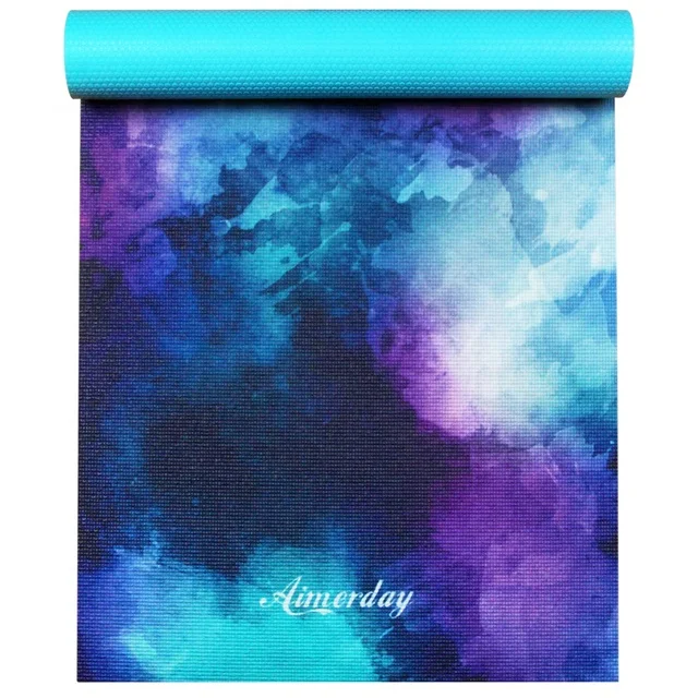 
non anti slip pvc tpe cork kids eco friendly black custom printed yoga mat 