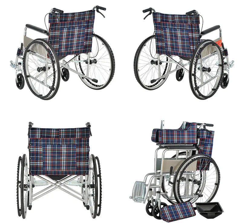 
YongXing F02 Portable Latest Designs Manual Hospital Electroplate Wheelchair Wheel 