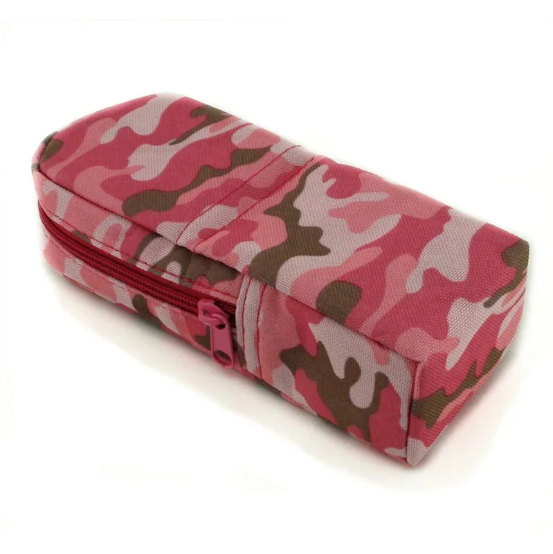 Lower price OEM logo Vertical canvas pencil bag