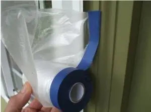 automotive painting windproof master masking film with painting masking tape