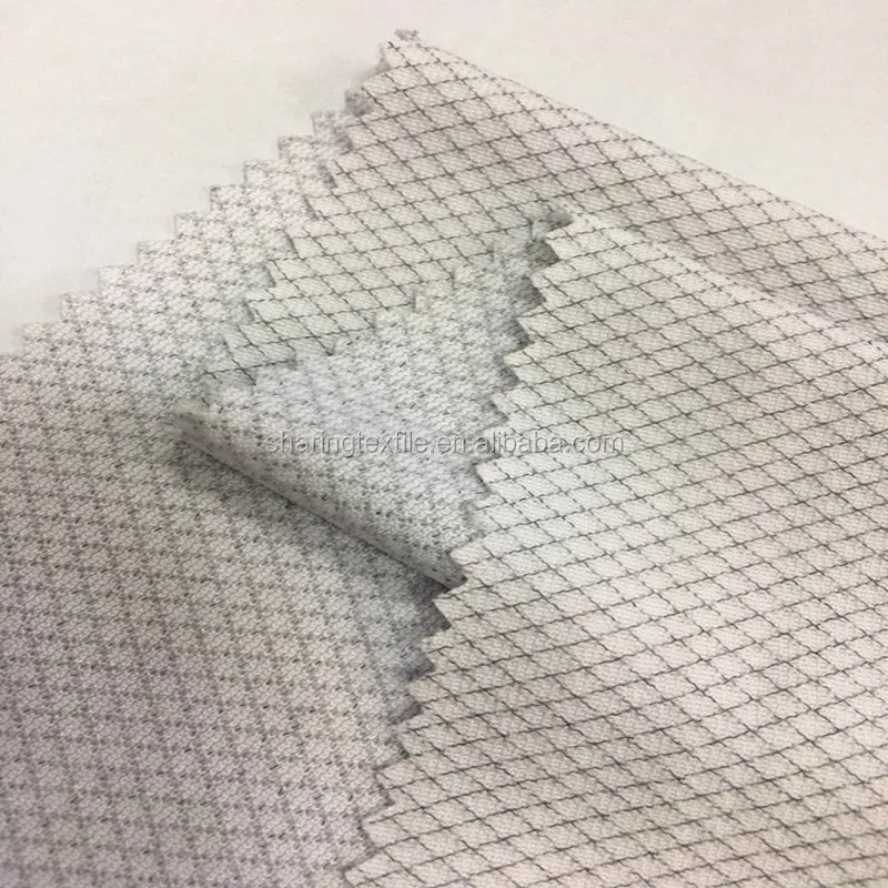 0 3 см со стразами анти-статические полиэстер ткань ESD трикотажного полотна углерода проводящая 175gsm для чистых комбинезон одежда